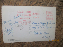 Ema Grand Hotel De La Grotte Lourdes  Empreinte Machine Affranchir - Affrancature Meccaniche Rosse (EMA)