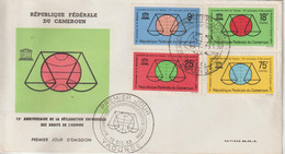 Cameroun FDC 1963 Droits De L'homme 375-78 - Cameroun (1960-...)