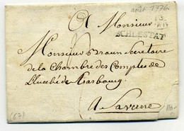 SCHELESTAT Lenain N°3 / Dept 67 Bas Rhin   / 1776 / Côte 250€ - 1701-1800: Vorläufer XVIII
