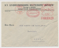 Meter Cover Netherlands Indies 1930 - Scholarships - Insurance Company Arnhem - Indie Olandesi
