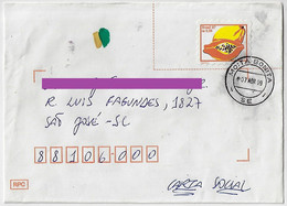 Brazil 1999 Cover From Moita Bonita To São José With Stamp RHM-751 Papaya Fruit Food - Cartas