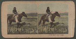 011684 "U.S.A. - NATIVE AMERICANS - 6. OLD CHIEF CAN'T LAUGH" ANIMATA, FOTOGRAFIE STEREOSCOPICHE ORIG. - Stereoscopes - Side-by-side Viewers