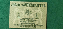 GERMANIA Wolfenbuttel 1 MARK 1918 - Alla Rinfusa - Banconote