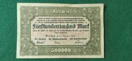 GERMANIA Werdau 500000  MARK 1923 - Vrac - Billets