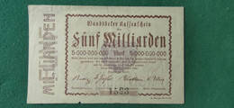 GERMANIA WANDSBEK 5 Miliardi  MARK 1923 - Mezclas - Billetes