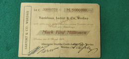 GERMANIA Werdau 5 Milione  MARK 1923 - Mezclas - Billetes