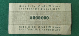 GERMANIA Weimar 5 Milione MARK 1923 - Alla Rinfusa - Banconote