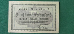 GERMANIA WIESDORF 500000  MARK 1923 - Mezclas - Billetes