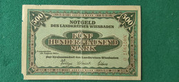 GERMANIA Wiesbaden 500  MARK 1923 - Alla Rinfusa - Banconote