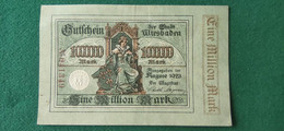 GERMANIA Wiesbaden 100000  MARK 1923 - Vrac - Billets
