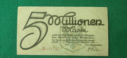 GERMANIA WETZLAR  5 Milioni MARK 1923 - Vrac - Billets