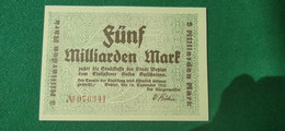 GERMANIA WETZLAR  5 Miliardo MARK 1923 - Lots & Kiloware - Banknotes
