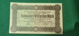 GERMANIA WETZLAR  100 Miliardo MARK 1923 - Lots & Kiloware - Banknotes