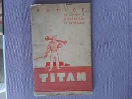 Notice Entretien SHELL Semi Remorque TITAN 1956 - Camiones