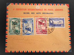 Superbe Enveloppe De La 1re Exposition Internationale De Poste Aérienne ,timbre Et Vignettes 1950 - 1927-1959 Briefe & Dokumente