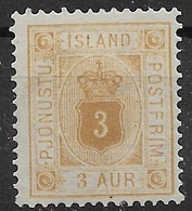 Denmark Mh* 1875 8 Euros Perf 14 - Servizio