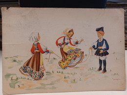 Cartolina Costumi Di Sardegna Bambini Di Atzara Produzione D'arte Linpi 1946 - Nuoro