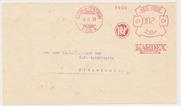 Meter Cover Front Netherlands Indies 1931 - Kardex - RHV - Ruys Trade Association - Indie Olandesi
