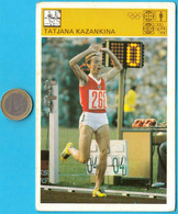 TATYANA KAZANKINA (Russia) Athletics - Yugoslavia Vintage Card Svijet Sporta * Athlétisme Athletik Atletismo Atletica - Athletics