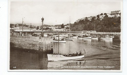 Devon Torquay  Postcard  Outer Harbour Princess Pier Rp Rppc Unused D.constance - Torquay