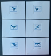 Comores Comoros 2009 Epreuve D'Artiste Artist Proof Mi. 2170 - 2175 Dinosaures Reptiles Dinosaurs Dinosaurier BLEU BLUE - Prehistorics