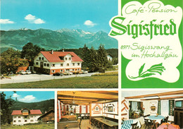 SIGISWANG Bei Fischen Allgäu 1974 Privatkarte " Cafe Pension SIGISFRIED  " - Fischen