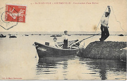 BLAINVILLE A COUTAINVILLE -  1911 -  CONSTRUCTION D UNE DROME - Blainville Sur Mer