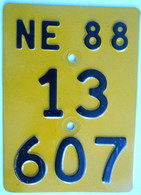 Velonummer Mofanummer Neuenburg NE 88 - Plaques D'immatriculation