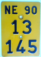 Velonummer Mofanummer Neuenburg NE 90 - Number Plates