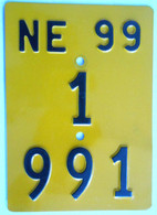 Velonummer Mofanummer Neuenburg NE 99 - Placas De Matriculación