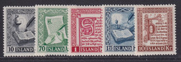 Iceland, Scott 278-282, MLH - Unused Stamps