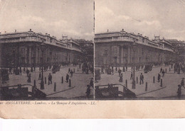 Carte  Stéréoscopique  ANGLETERRE  Londres  La Banque D'Angleterre - Cartes Stéréoscopiques