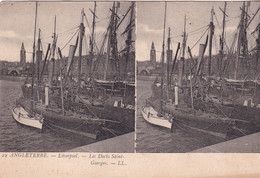 Carte  Stéréoscopique  ANGLETERRE  Liverpool - Le Docks Saint Georges - Cartes Stéréoscopiques