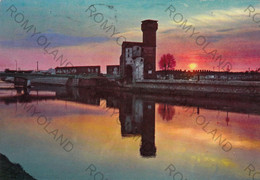 CARTOLINA  PISA,TOSCANA,ANTICA FORTEZZA CON TRAMONTO SUL"ARNO,RELIGIONE,MEMORIA,CULTURA,BELLA ITALIA,VIAGGIATA 1980 - Pisa