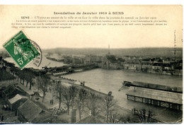 89 - Yonne - SENS - Inondation De Janvier 1910 (léger Pli En Bas à Droite) - Sens