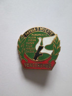 Insigne/Badge Vintage Cuba:Nous Allons Gagner-Pays Ou Deces 1970/We Will Win-Country Or Death 1970,size=25x24 Mm - Associations