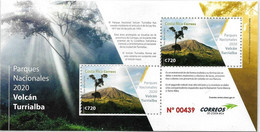 COSTA RICA 2020 NATIONAL PARKS VULCAN MOUNTAIN S/SHEET YV BL 80 MNH - Costa Rica