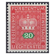 C1341/ Liechtenstein 1968. Corona, 20 C. (MNH)** - SCOTT O49 - Service