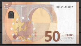 FRANCE - 50 € - UB - U023 G2 - UNC - Draghi - 50 Euro