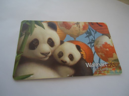 ADVERTISING  MINT CARDS ANIMALS PANDA WALMARK GIFT CARD - Pubblicitari