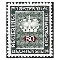 C1344/ Liechtenstein 1968. Corona, 80 C. (MNH)** - SCOTT O54 - Dienstmarken