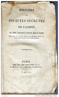 C1 NAPOLEON Charles NODIER Histoire DES SOCIETES SECRETES DE L'ARMEE EO 1815 - Français