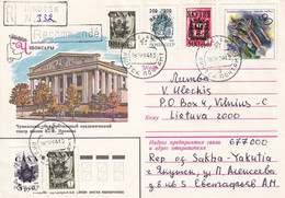 Russia 1994 Postal Cover From Yakutsk Iakutsk To Lithuania Vilnius Republic Of Sakha (Yakutia) Cheboksary Chuvashia - Cartas & Documentos