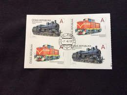 2017 Bloc De 4 Oblitéré Mi 929/930 Locomotives à Vapeur , à Crémaillère / Trains - Used Stamps