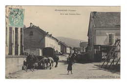 DH1056 - Dep.88 - CORNIMONT - RUE DES GRANDS MEIX - CHEVAUX DANS LA RUE - Cornimont