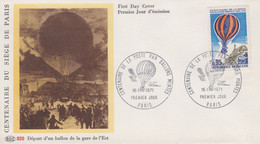 Enveloppe  FDC  1er  Jour   FRANCE   Centenaire  De  La   Poste  Par   Ballons   Montés    1971 - 1970-1979