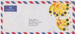 Tonga Lettre Timbre Banane Banana Stamp Multi Stamps Commercial Air Mail Cover - Tonga (1970-...)