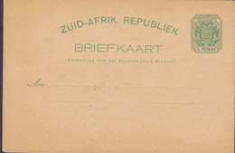 South Africa Zuid-Afrik. Republiek Postal Stationery Ganzsache Entier ½p. Briefkaart Blanco (2 Scans) - Nouvelle République (1886-1887)