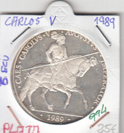 CRE0994 MONEDA ESPAÑA 10 ECUS CARLOS V 1989 PLATA EBC+ 25 - Andere & Zonder Classificatie