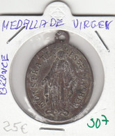 CRM0307 MEDALLA RELIGIOSA VIRGEN BRONCE 25 - Other & Unclassified
